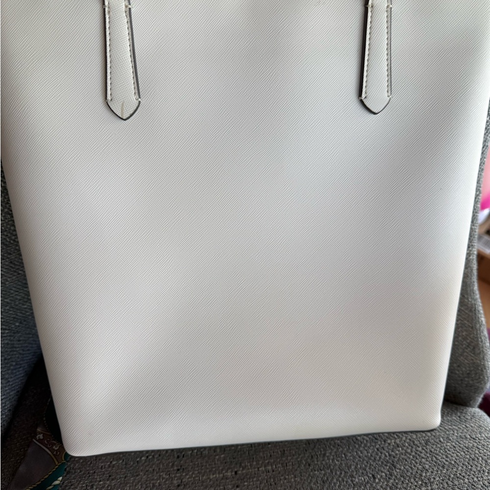 Kate Spade Beige Tote with Scarf Accent - Picture 6 of 11
